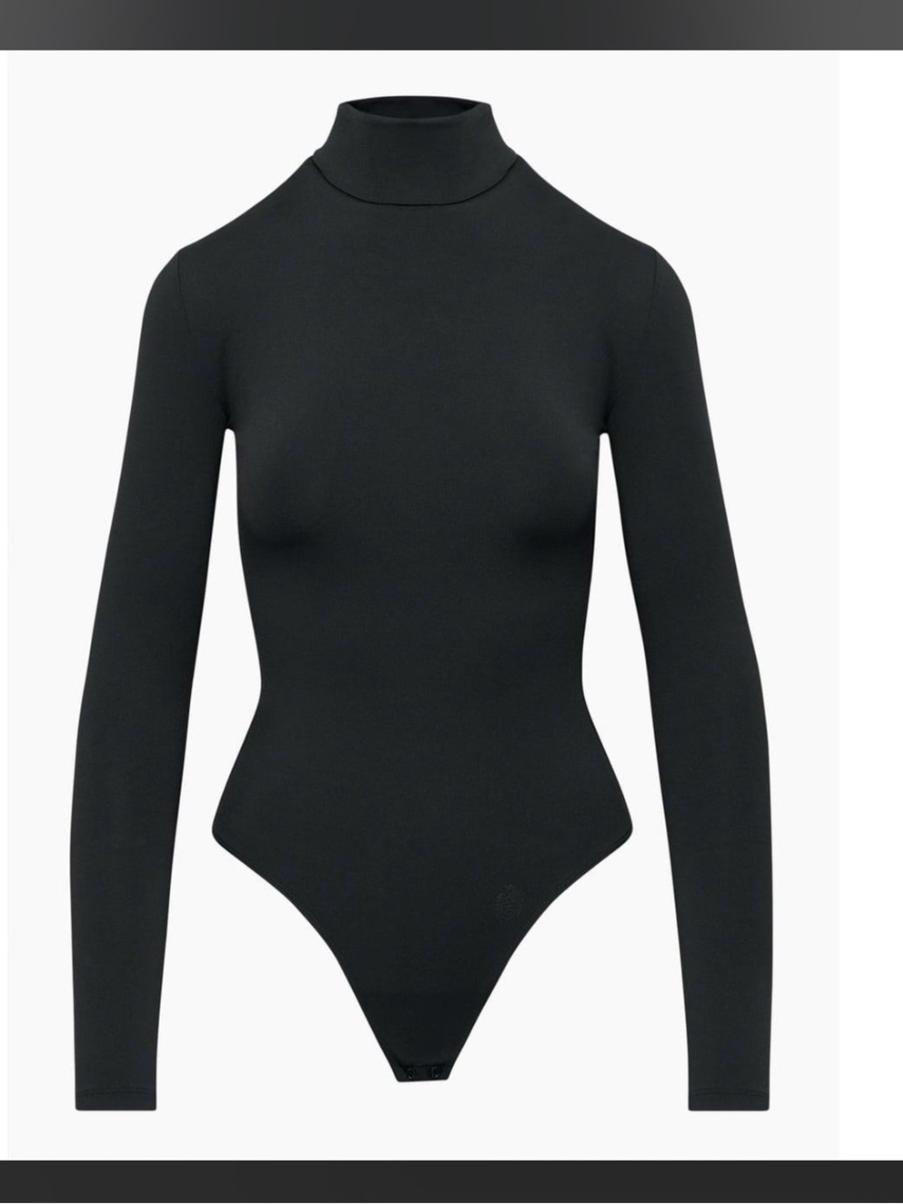 Babaton Black Long-Sleeve Mock Neck Bodysuit